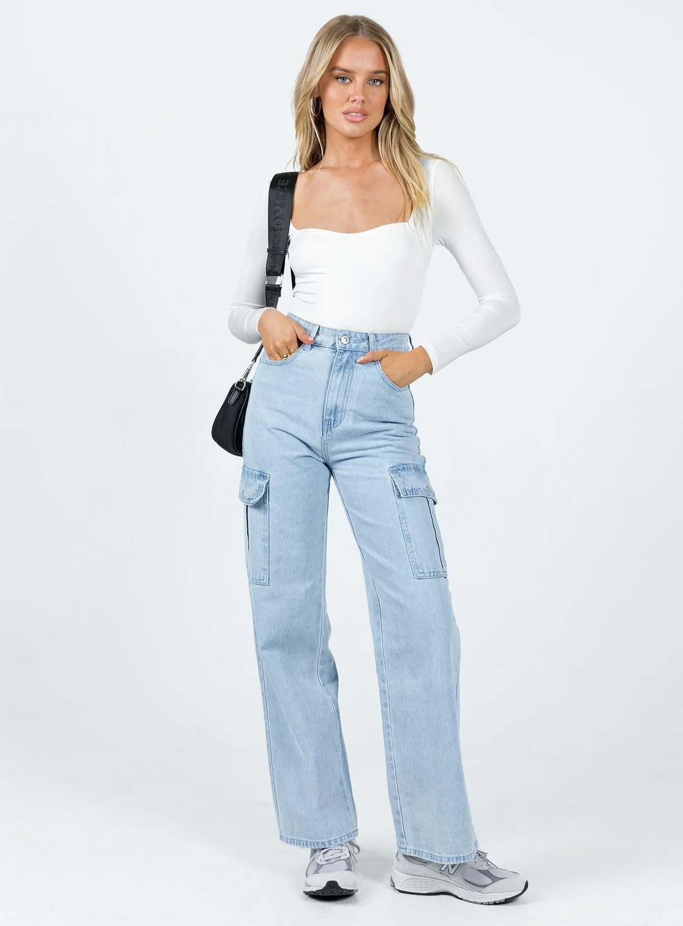 model style bodysuit loungewear bodysuit Alberta Long Sleeve Bodysuit White