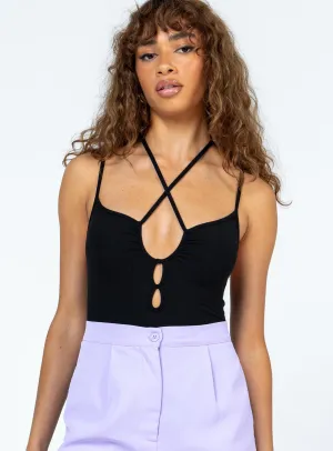 Renzo Bodysuit Black trendy bodysuit slim fit bodysuit