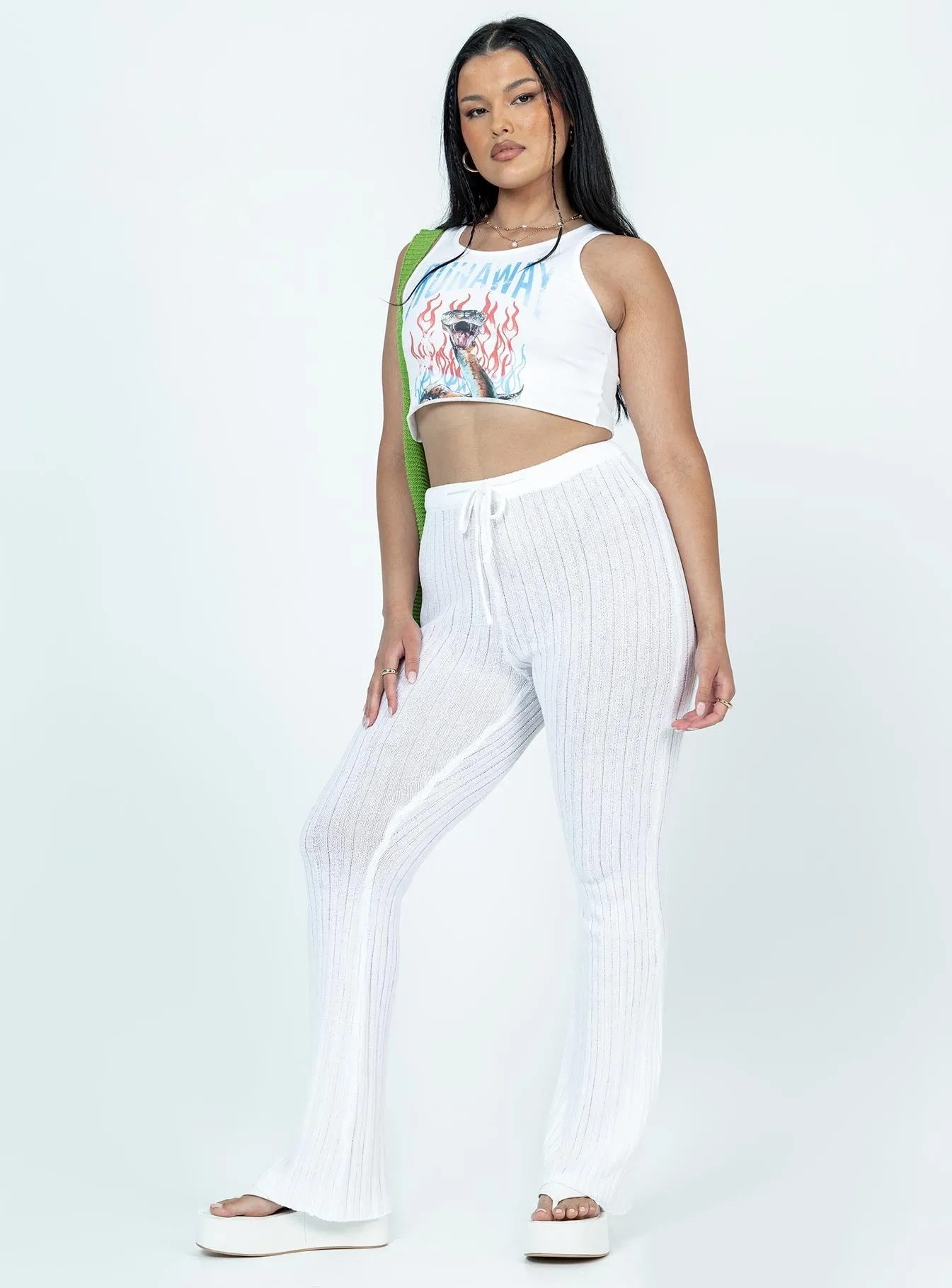 AllDayComfort Tagless Design Santorini Knit Pant Ivory