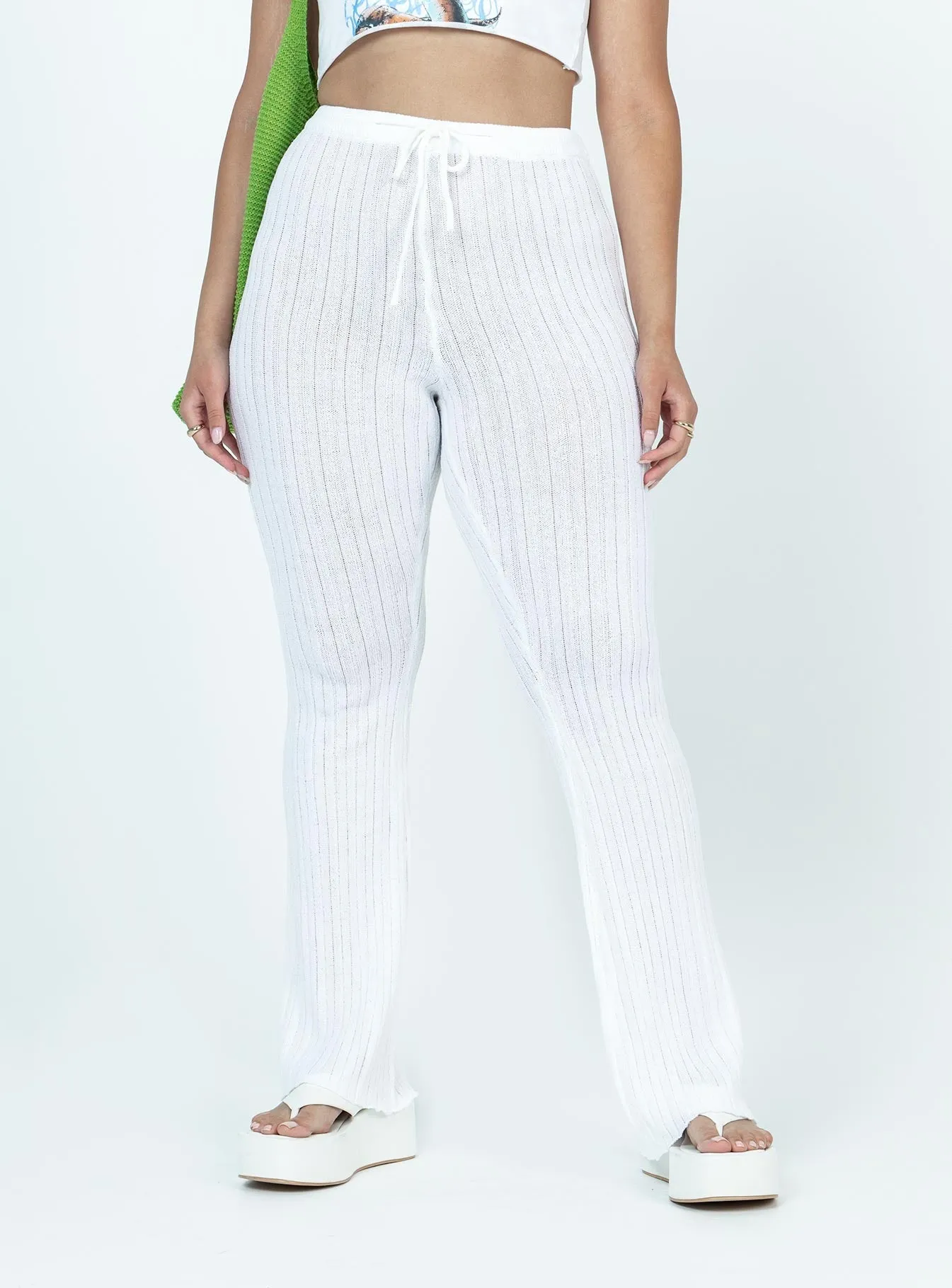 Santorini Knit Pant Ivory Tough Stretch