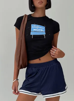 California Motel Tee Washed Charcoal Minimal Comfort Style