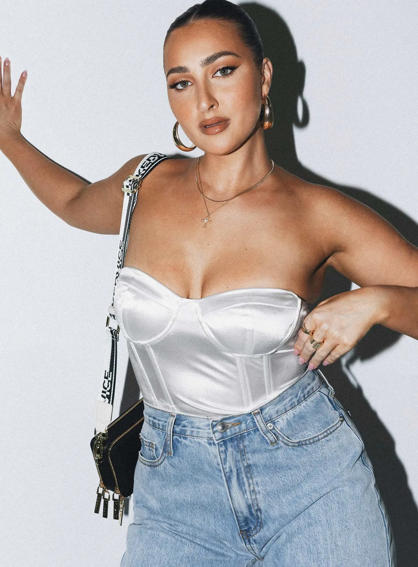 streetwear bodysuit Vista Satin Bodysuit Ivory