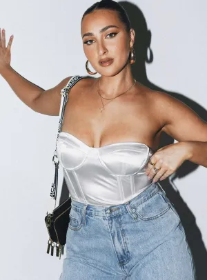 streetwear bodysuit Vista Satin Bodysuit Ivory