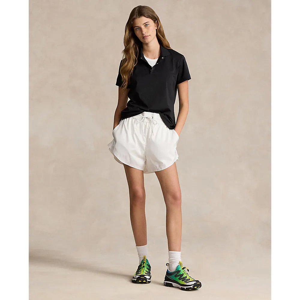 RLX Ralph Lauren Women's Tour Performance Golf Shirt - Polo Black Adjustable drawstring