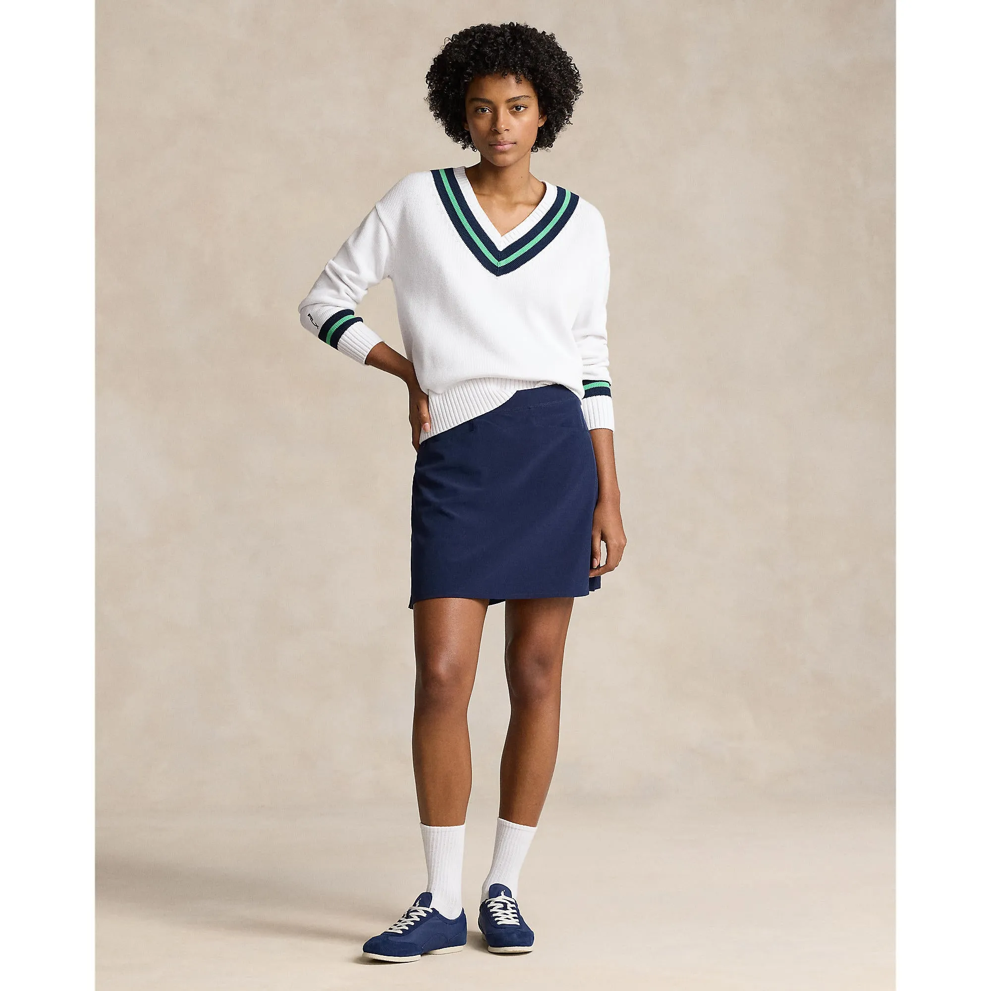RLX Ralph Lauren Women's Pleated Aim Skort - French Navy Style Layering