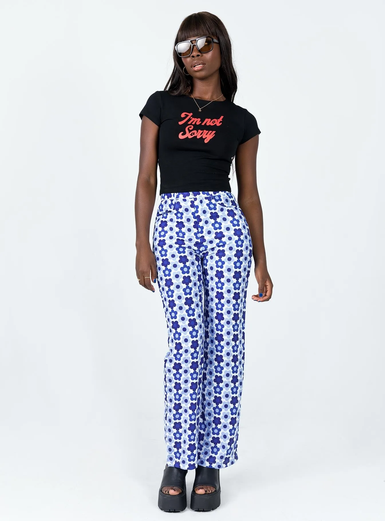 Till Sunrise Pants Blue clean design NoBuckleDesign