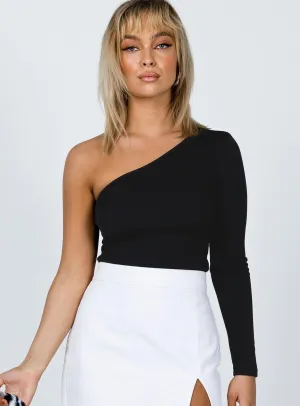 zipper bodysuit Florence Long Sleeve Bodysuit Black