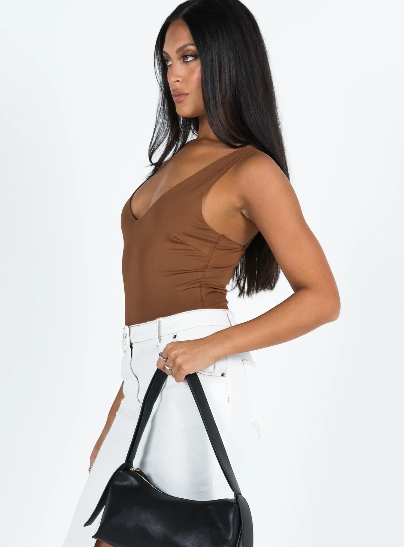 Sosie Bodysuit Brown comfortable bodysuit