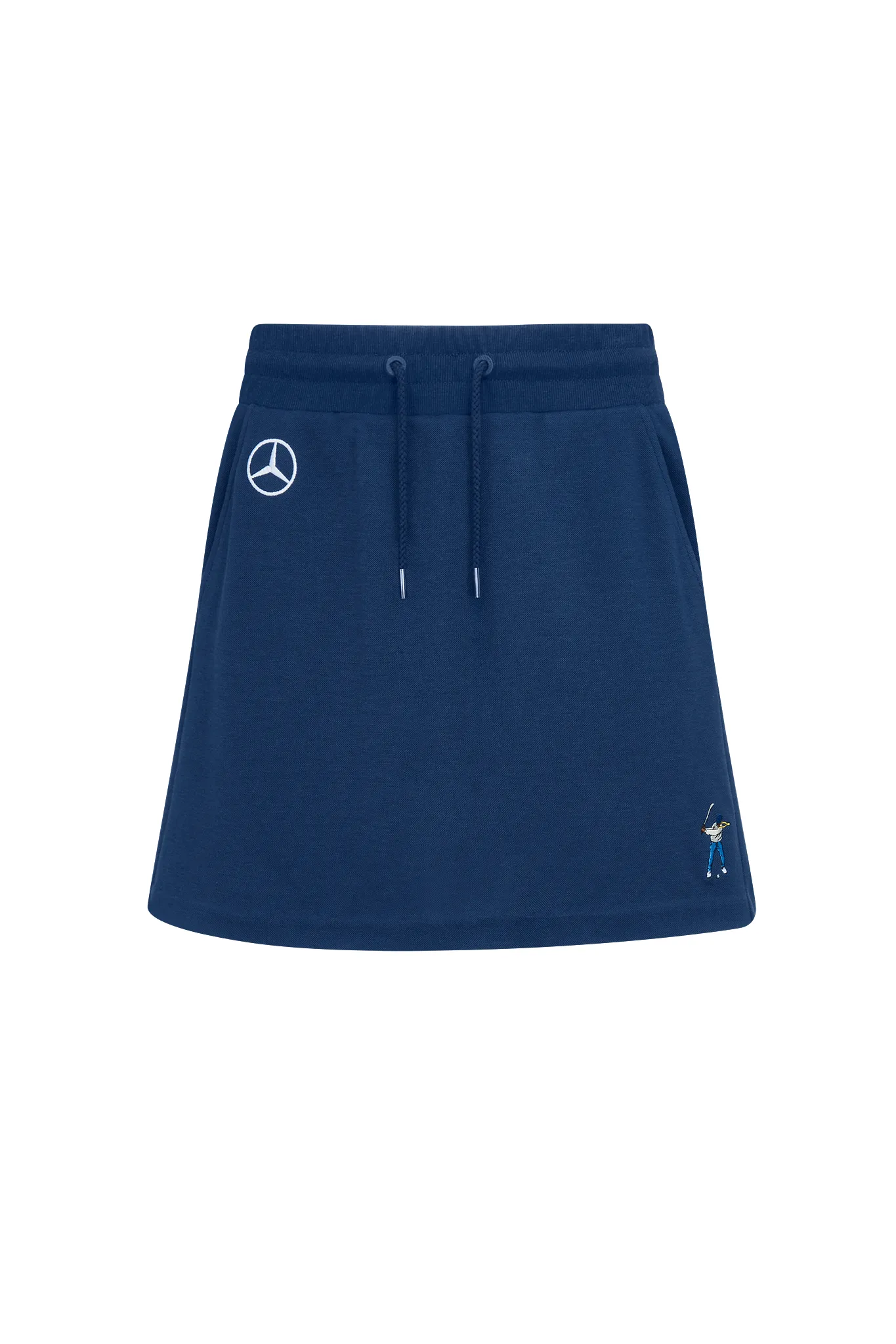 Navy Pique Skort Opaque Lining