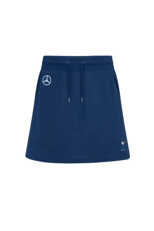 Navy Pique Skort Opaque Lining