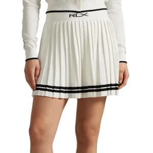 music concert Smooth Look RLX Ralph Lauren Women's Pleated Knit Golf Skirt - White Splash/Polo Black