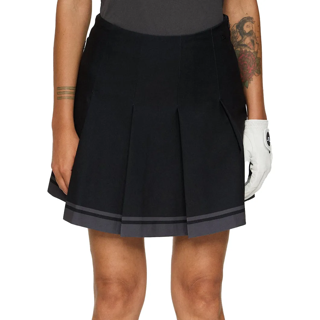J.Lindeberg Women's Beth Golf Skirt - Black Chill Mood Bold Finish