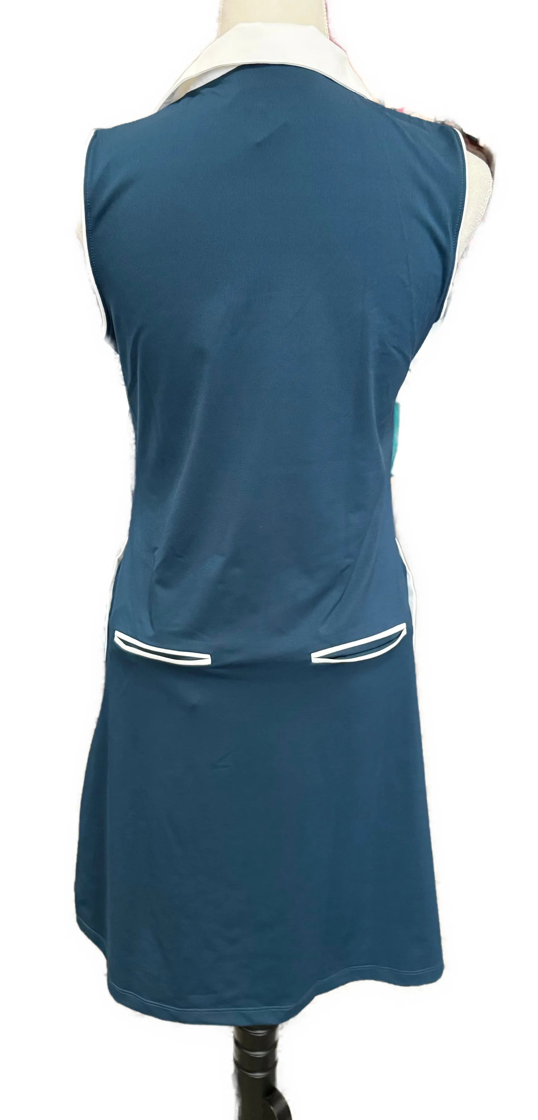 Shared Moment New Scratch Seventy Blue Mina Sleeveless Golf Dress MSP$125