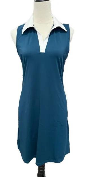 Sophisticated Style New Scratch Seventy Blue Mina Sleeveless Golf Dress MSP$125