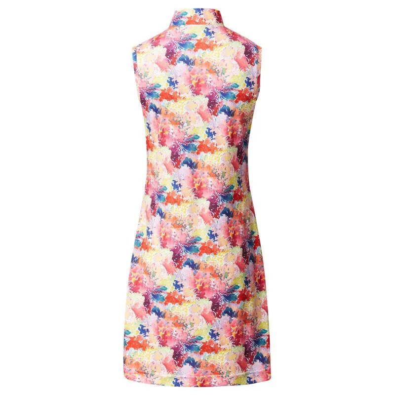 High-waisted evening piece New Daily Sports Siena Creative Bloom Sleeveless Golf Dress MSP$138
