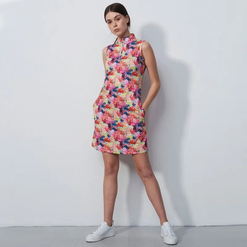 New Daily Sports Siena Creative Bloom Sleeveless Golf Dress MSP$138 Clear Blush