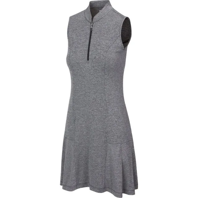 NEW Greg Norman 1/4 Zip w/Mock Neck Sleeveless Gray Dress Size XL MSP$120 Fashion Forward
