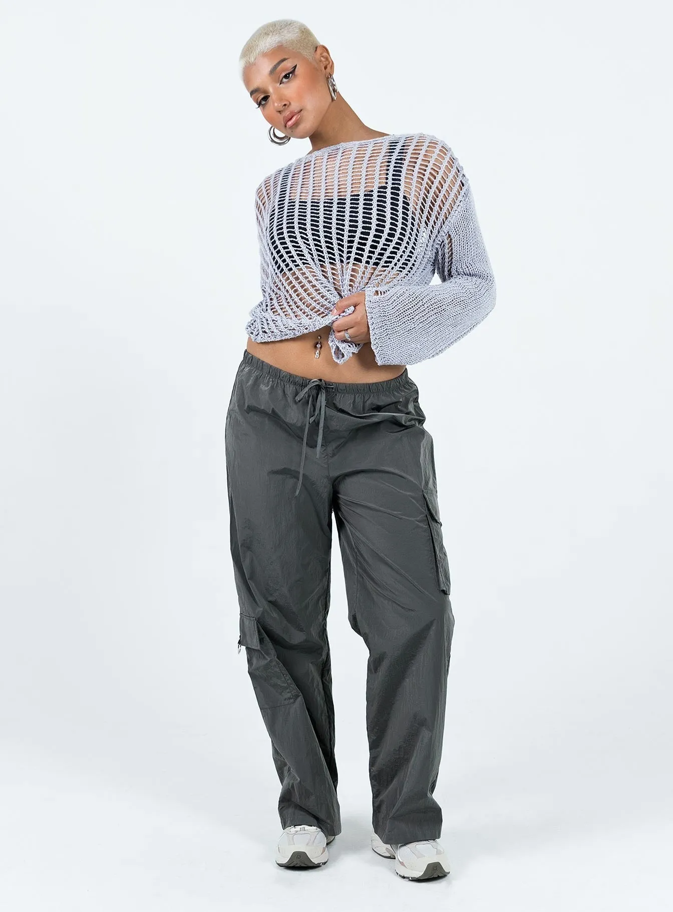 Fernando Parachute Pants Slate Elastic Free Cuffs