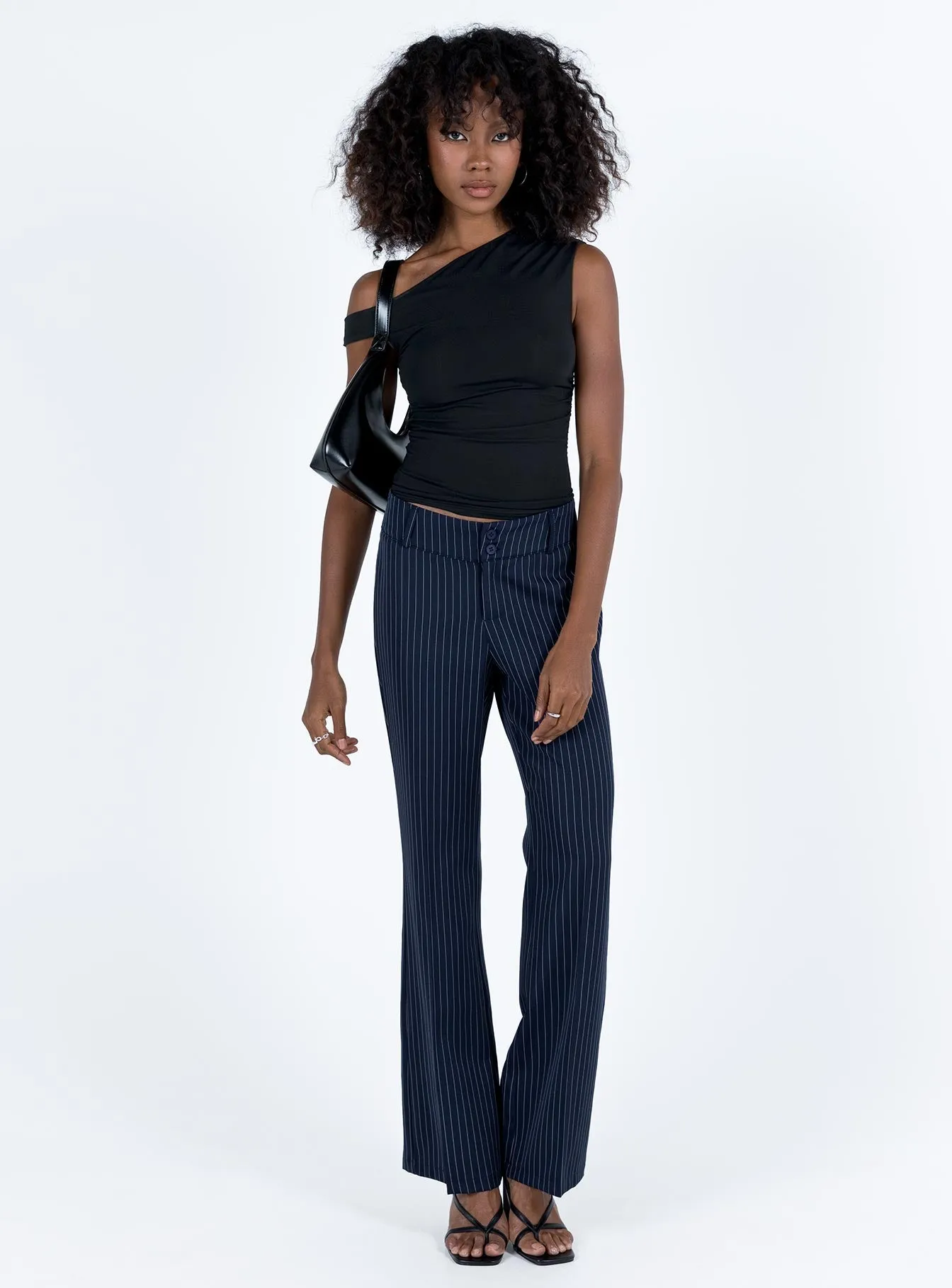 Easy Layer Archette Pant Navy Pinstripe