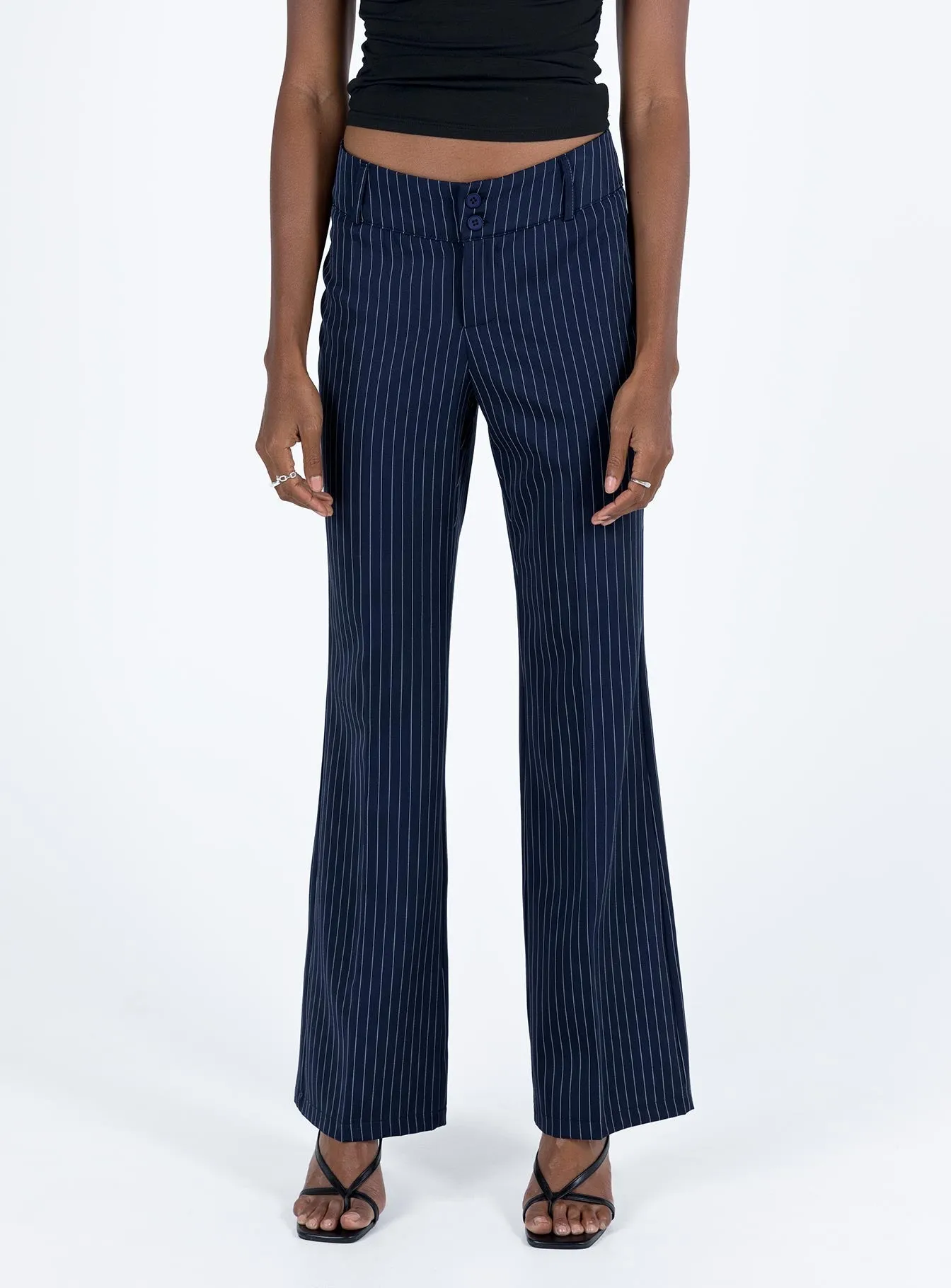 NonRestrictiveCut Archette Pant Navy Pinstripe