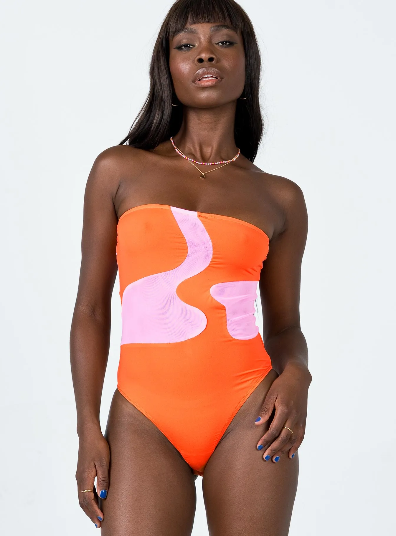 loose fit bodysuit Flora Bodysuit Pink / Orange