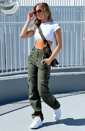 AbrasionResistant Material Women's Personality Fashion Stitching Straight Multi-pocket Cargo Pants