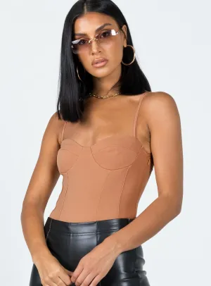 office chic bodysuit Oakland Bodysuit Beige