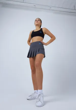 Art Gallery Visit Pleated Tennis Skort, grey