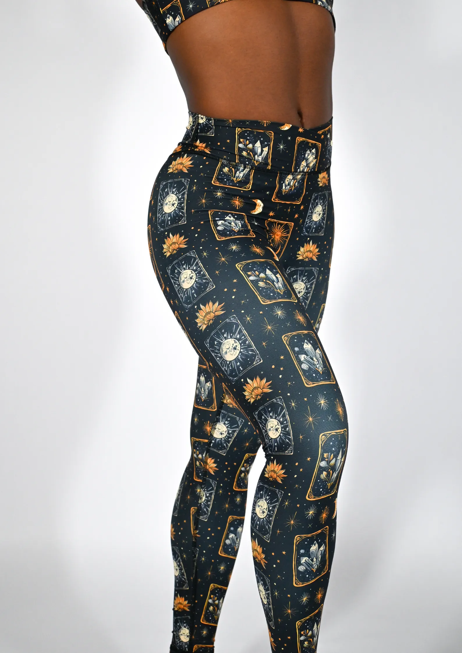 Morning Stretch Tall Fit Celestial Tarot Wrap Waist V-Booty Leggings