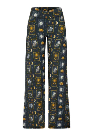 Celestial Tarot Wide Leg Trousers Fashionable Wear