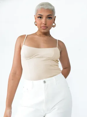 Benjamin Bodysuit Beige slimming bodysuit