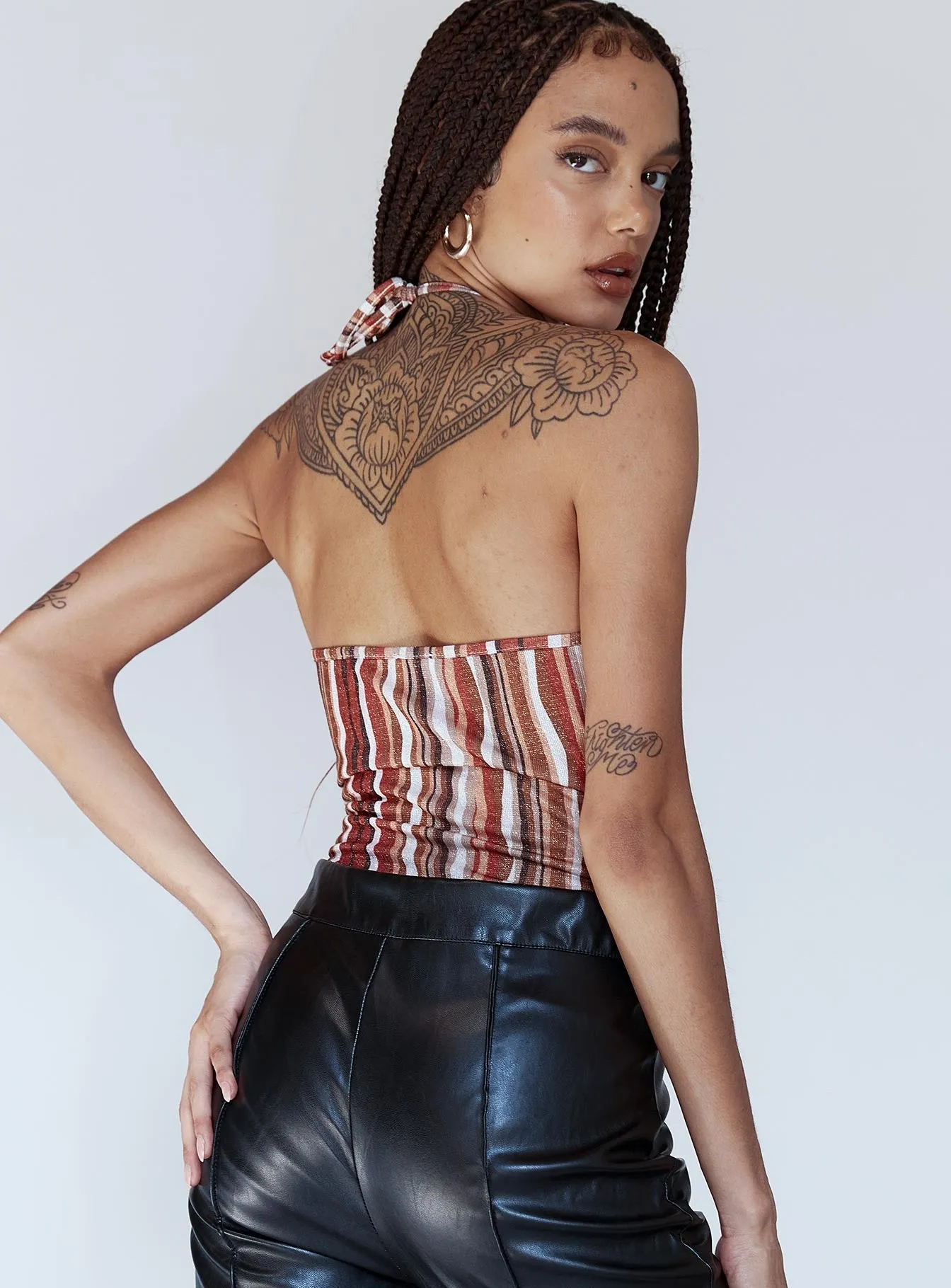 festival bodysuit short torso bodysuit Quinn Bodysuit Orange Multi