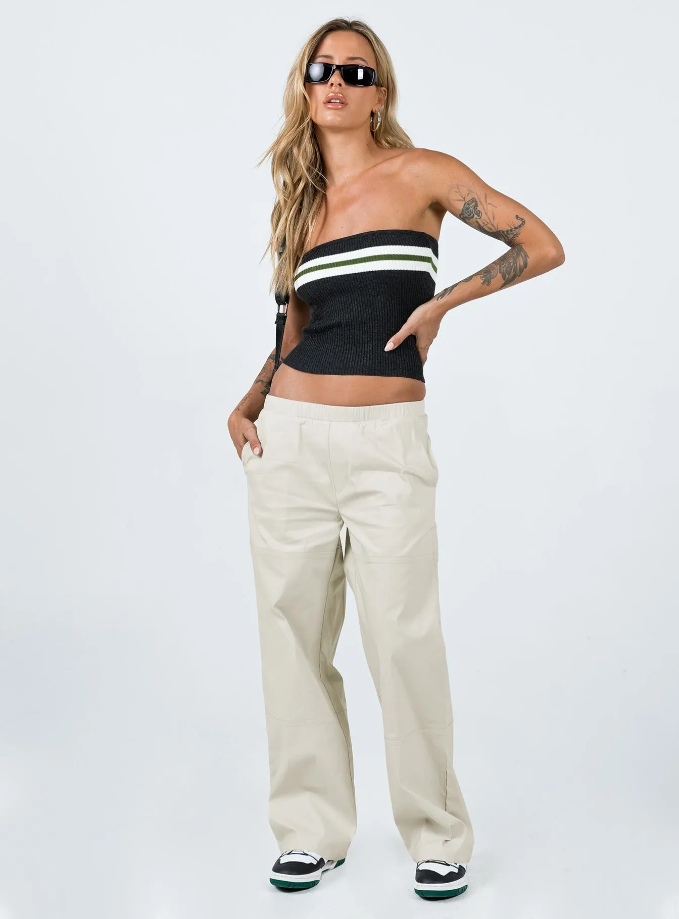 Kent Parachute Pants Beige Performance Fit