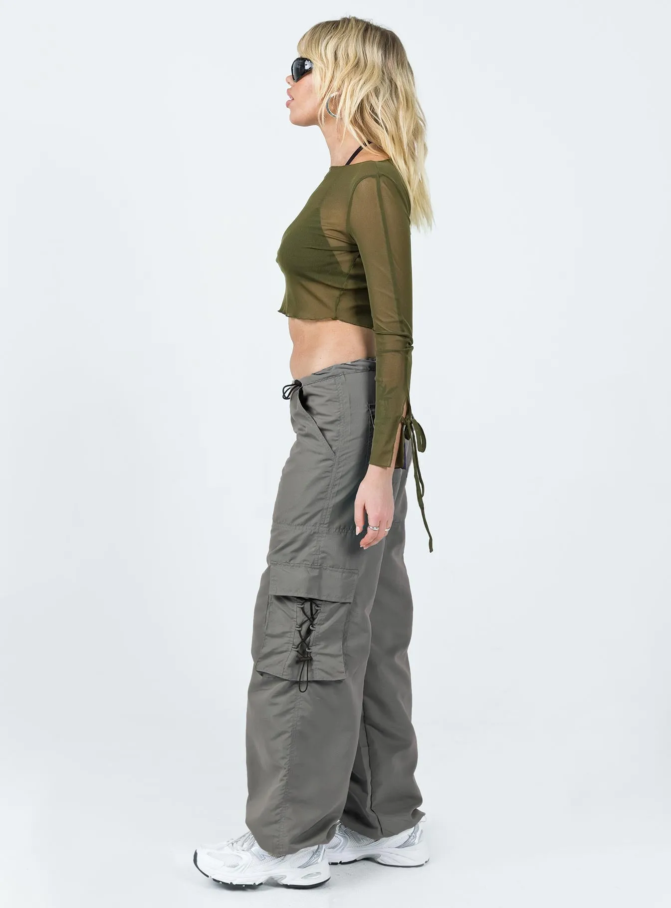 Motel Fabio Trouser Grey Minimal Waistband Timeless Comfort Wear