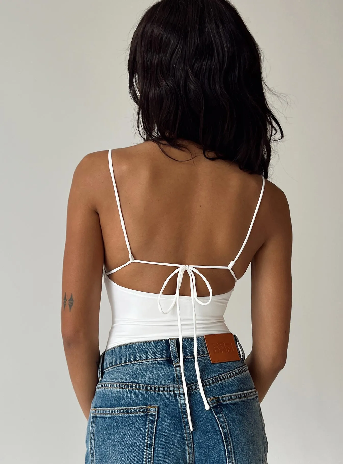 racerback bodysuit Luelle Bodysuit White