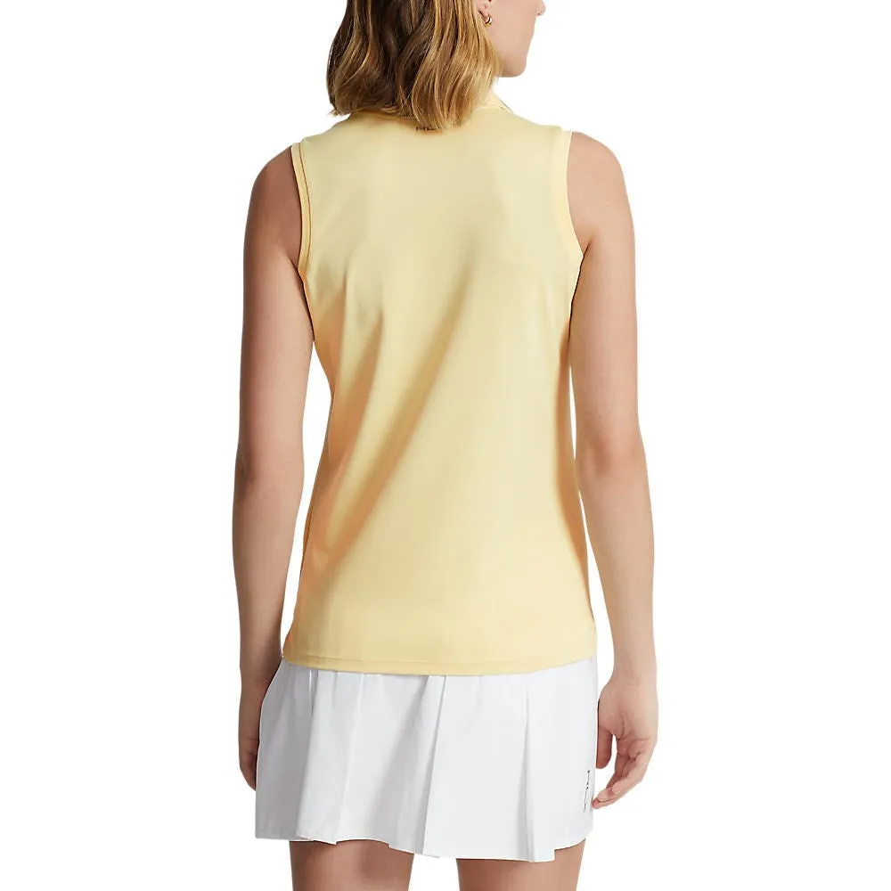 RLX Ralph Lauren Women's Tour Performance Sleeveless Golf Shirt - T-Bird Yellow Relaxed Fit