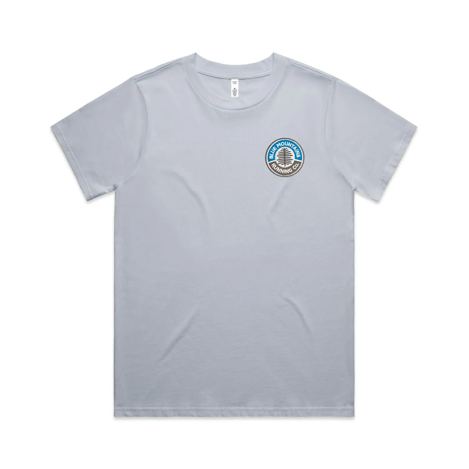 Summer Style Active Look Womens Blue Mountains Running Co Embroidered Tee