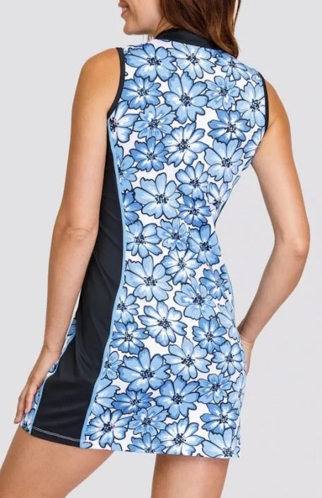 New Tail Activewear Lem Sleeveless Golf Dress-  Flourishing Cosmos MSP$117 Casual Layers Soft Neutral