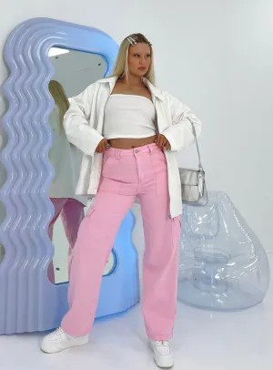 Adelaide Cargo Jeans Pink Urban Ready Agile Fit
