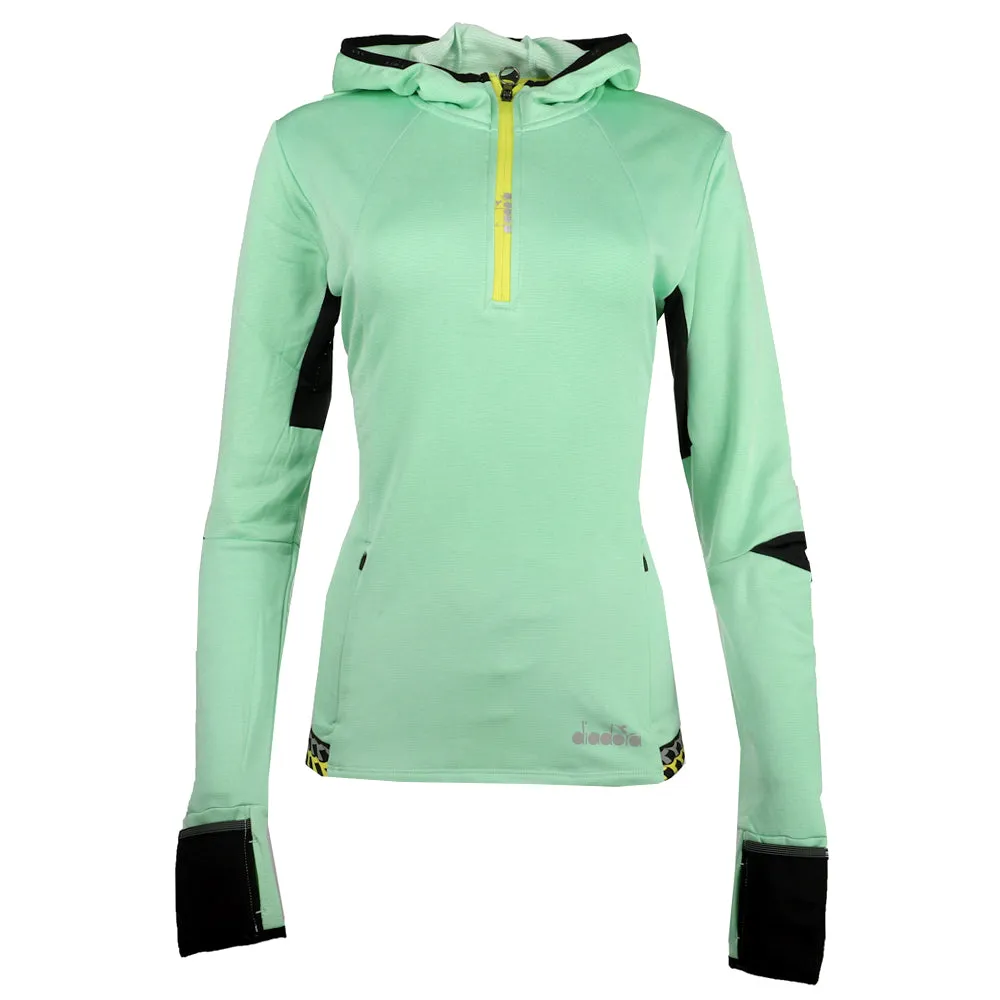Warm Up Winter Running Quarter Zip Hoodie Sporty Fit Fashion Comfort