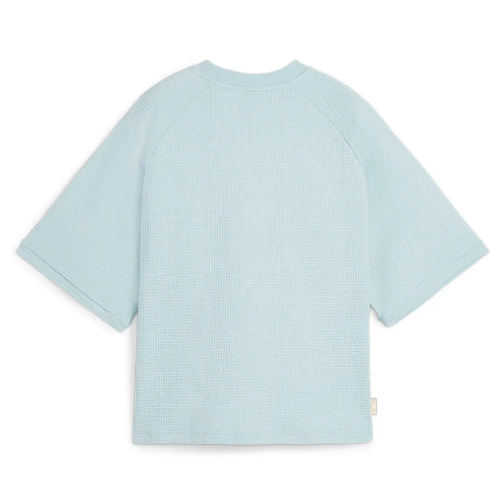 Infuse Relaxed Crew Neck Short Sleeve T-Shirt Metallic colors Lounge Comfort