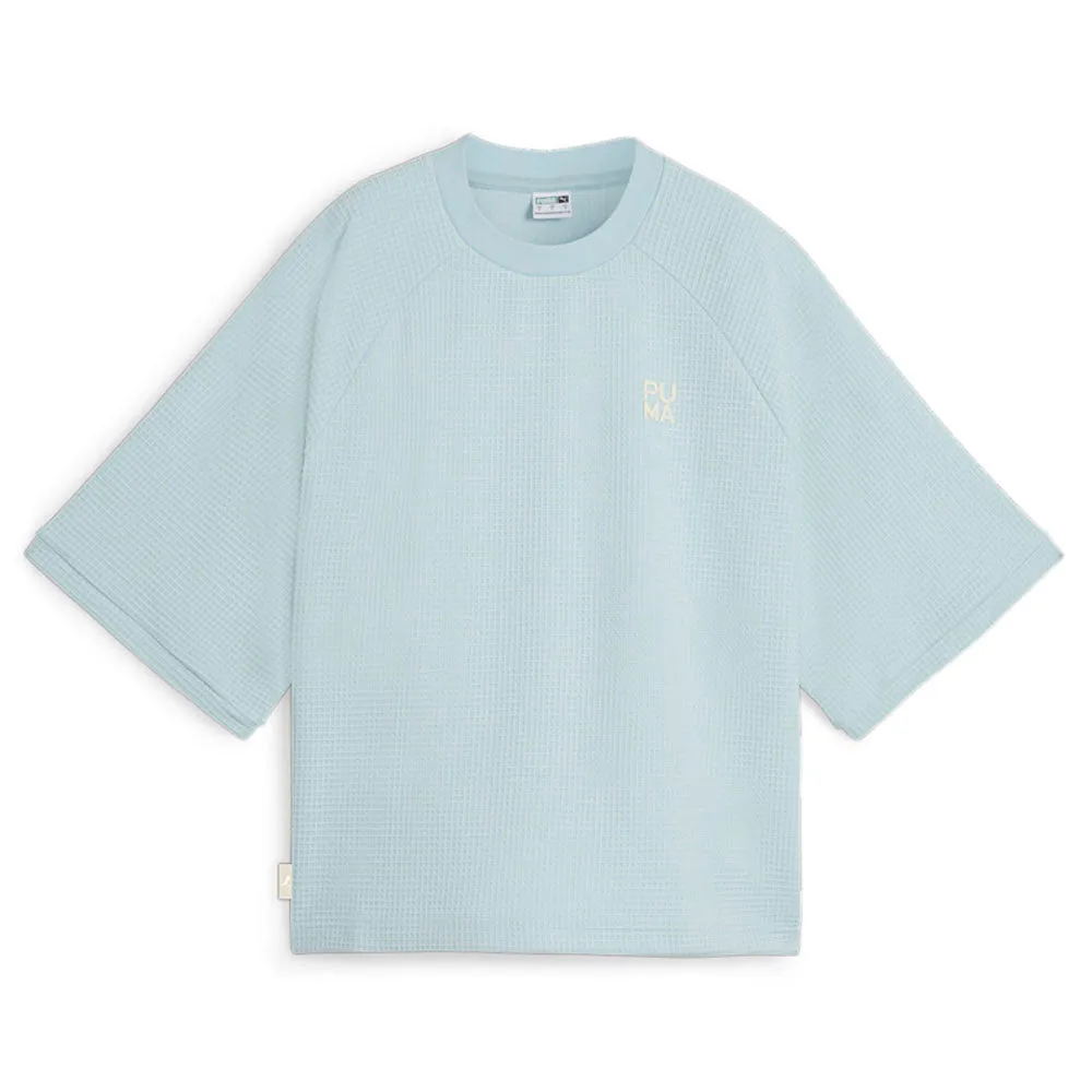 Infuse Relaxed Crew Neck Short Sleeve T-Shirt Elastic Cozy clothing