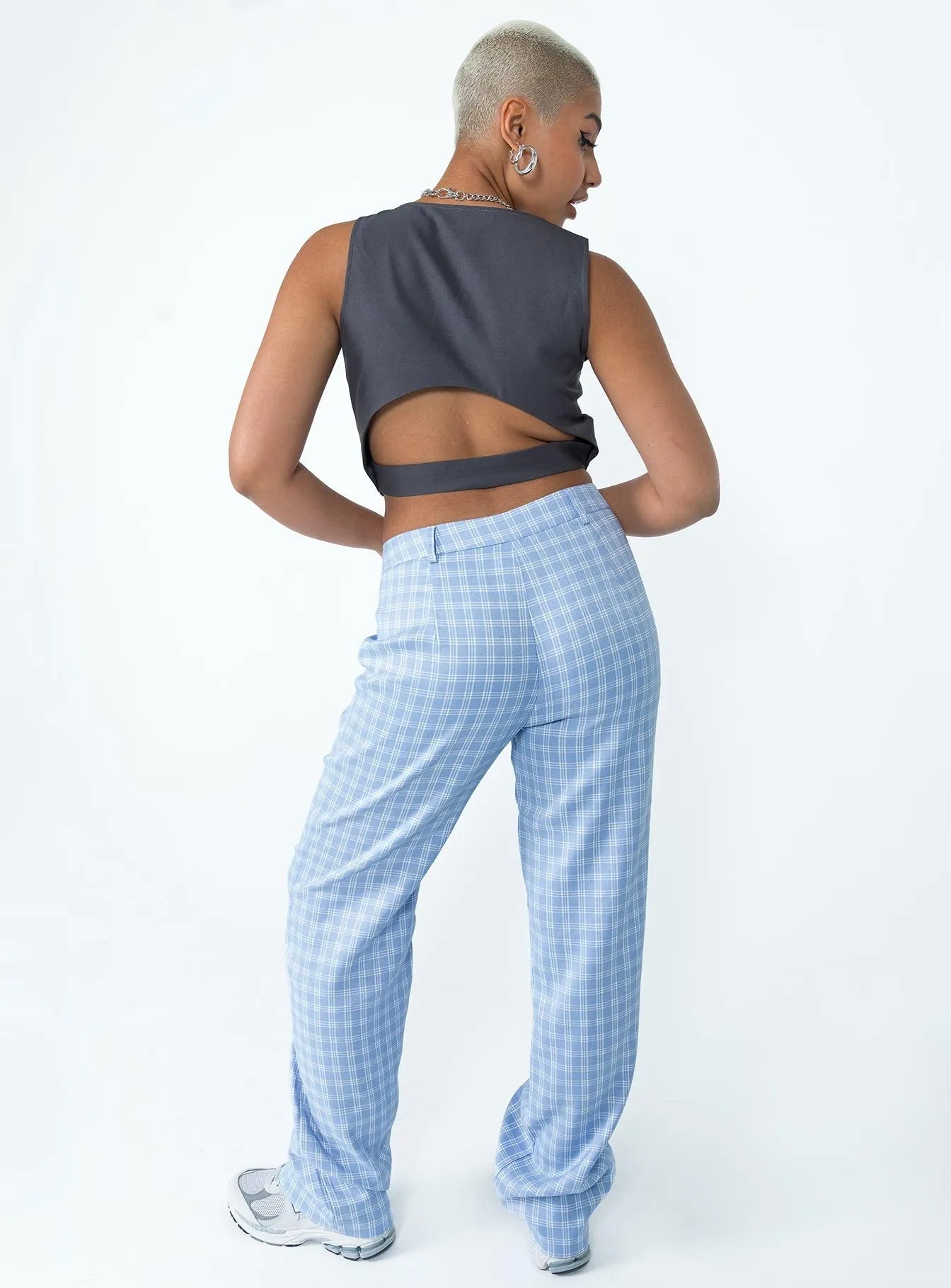 Cozy Wear Titius Pants Blue Check