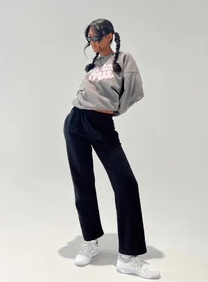 Relaxed Design Wear Arya Straight Leg Track Pants Black