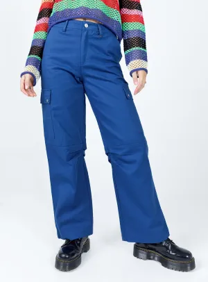 Fallout Mid Rise Cargo Pants Blue QuickDryTechnology