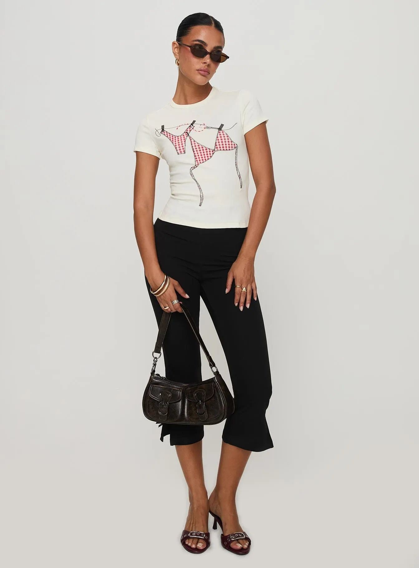 Mignonette Capri Pant Black All Day Wear Comfort