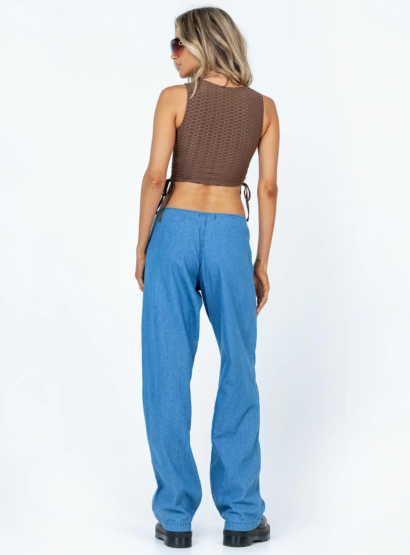 Motel Sedna Trouser Denim Stone Wash Blue hypoallergenic material Weekend Wear