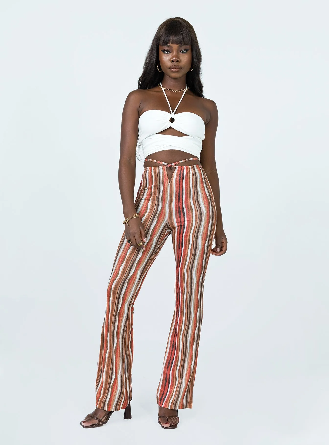 ErgonomicArticulatedDesign Stylish Appearance Arizona Flare Pants Multi