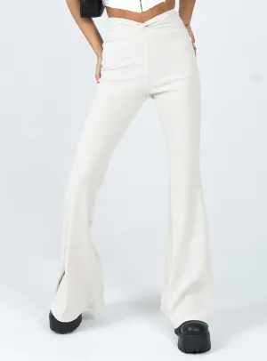 Carolina Pants Cream Tight Fit Quick Slip