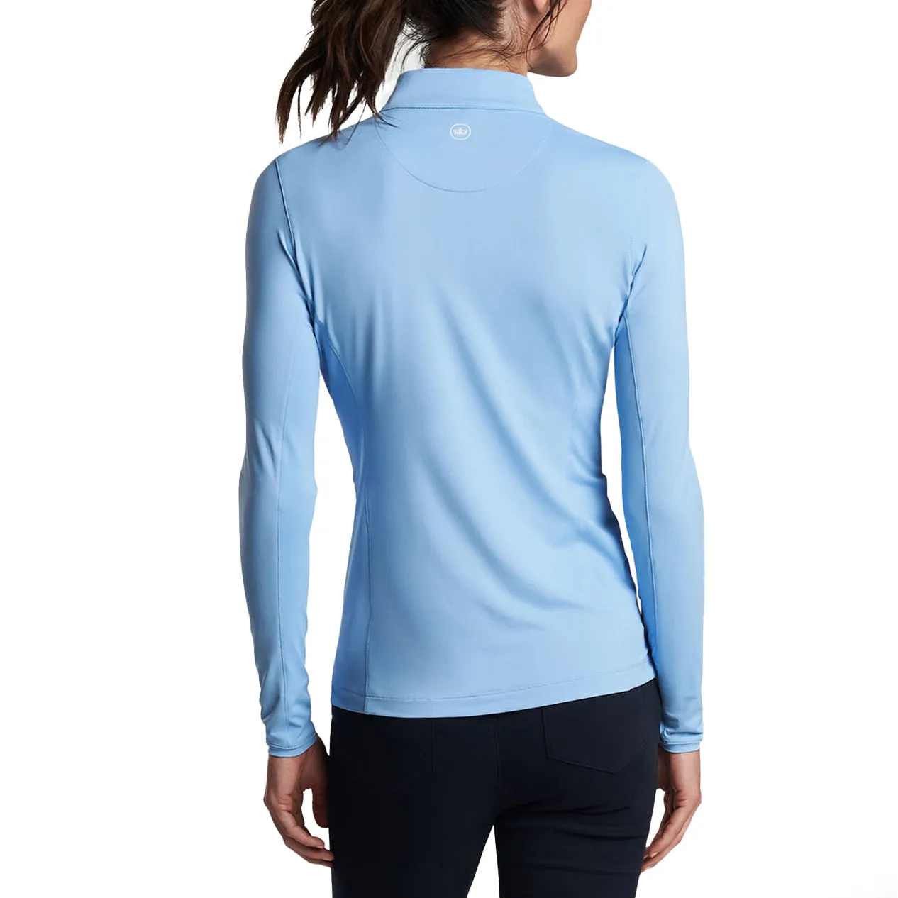 Peter Millar Women's Lightweight Crown Sun Golf Shirt - Cottage Blue Stone Glow Seasonal Style